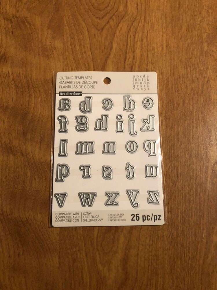 Recollections, 26 Piece Dies Set, Alphabet All Lower Case Unicase Letters for card making