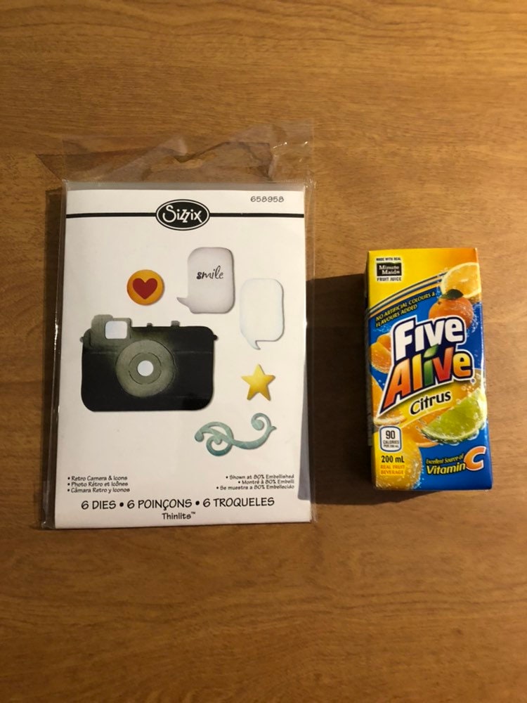 Retro camera and Icons, Sizzix Thinlits, 6 Piece Dies Set, 658958 For Card Making