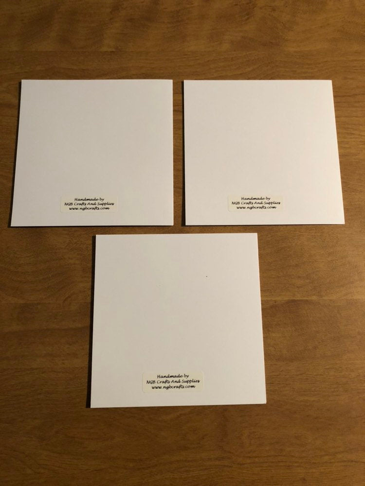 Set of Three Handmade Deer Christmas Cards