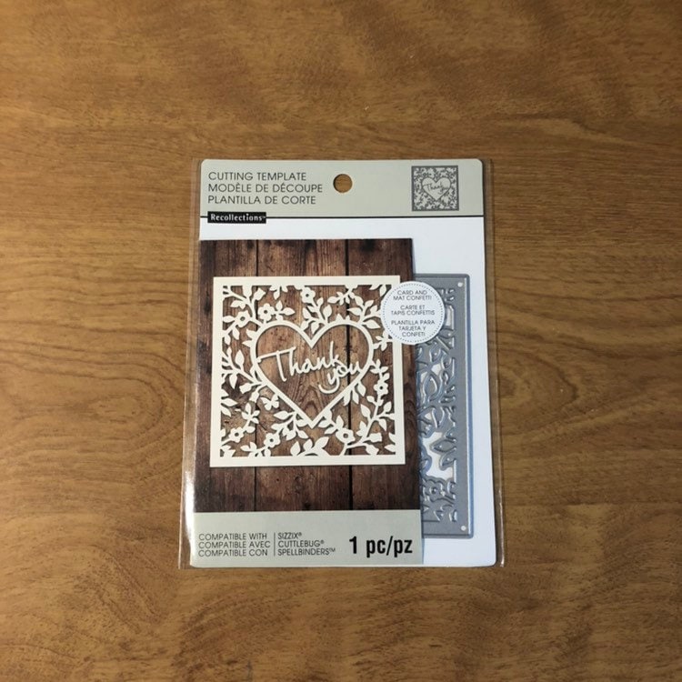 Recollections, Square, Thank You Heart Cutting Template Die, 542692