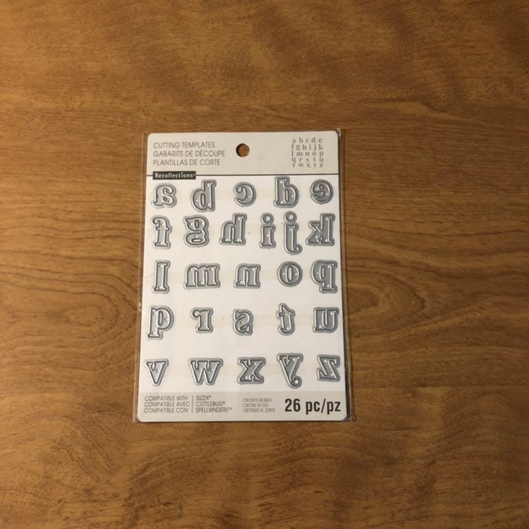 Recollections, 26 Piece Dies Set, Alphabet All Lower Case Unicase Letters for card making