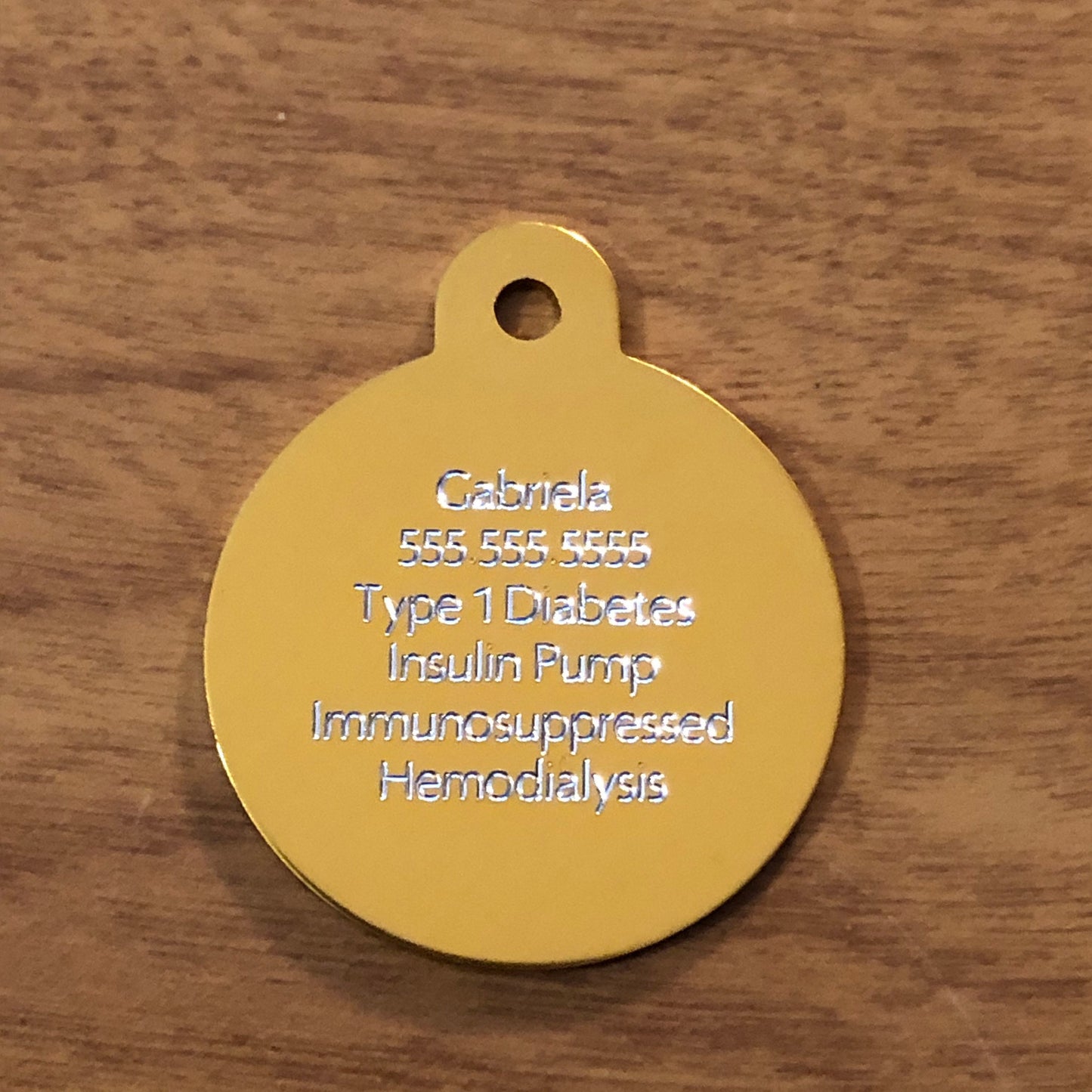 Large Circle, Personalized Aluminum Tag, Diamond Engraved, Dog Tag, Cat Tag, ID Tag, Kitty Tag, Puppy Tag, For Backpacks, Bags, Key Chains