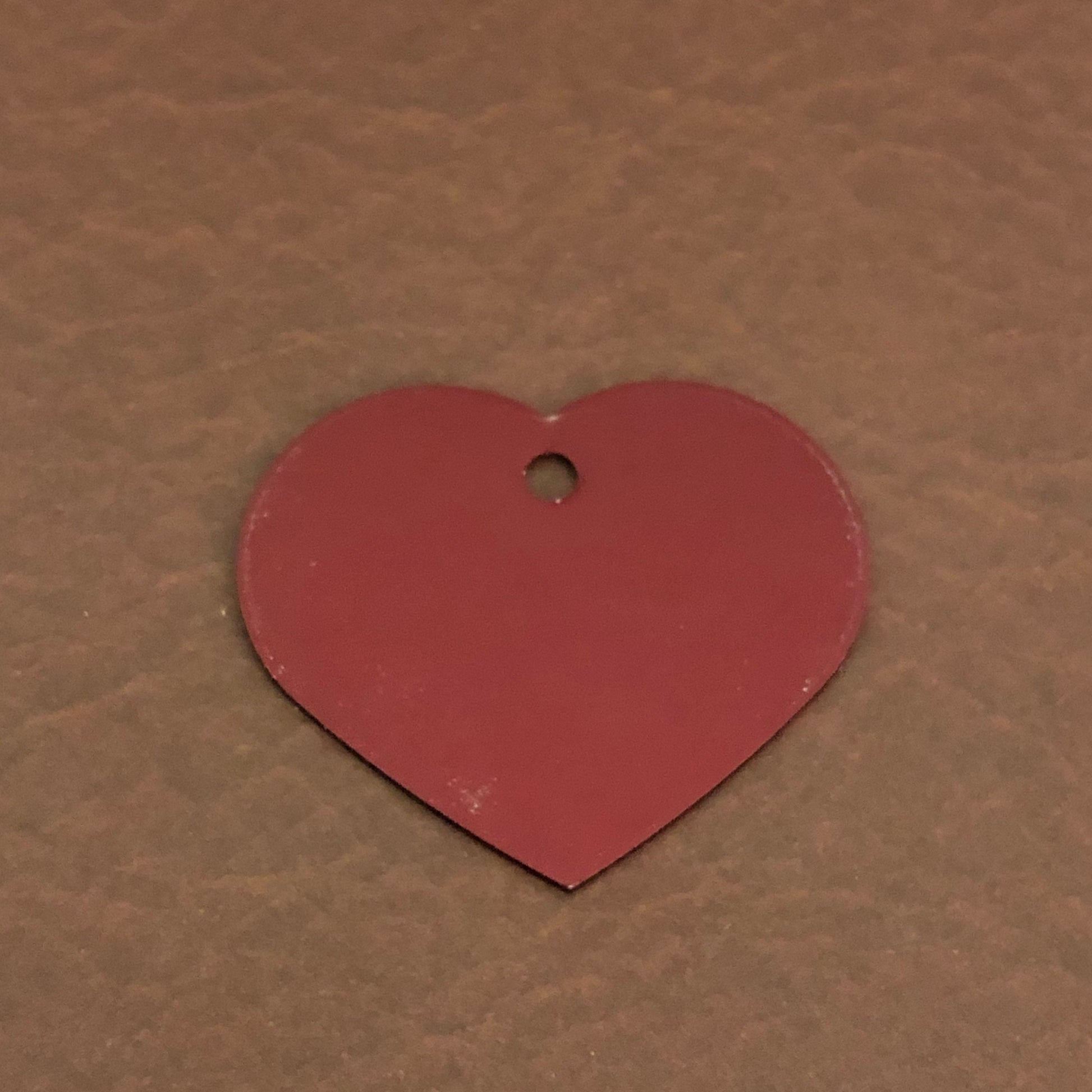 Large Red Fashion Heart Aluminum Tag With Crystals, Diamond Engraved, Personalized, Dog Tag, Cat Tag, ID Tags For Bags, Backpacks, Collars