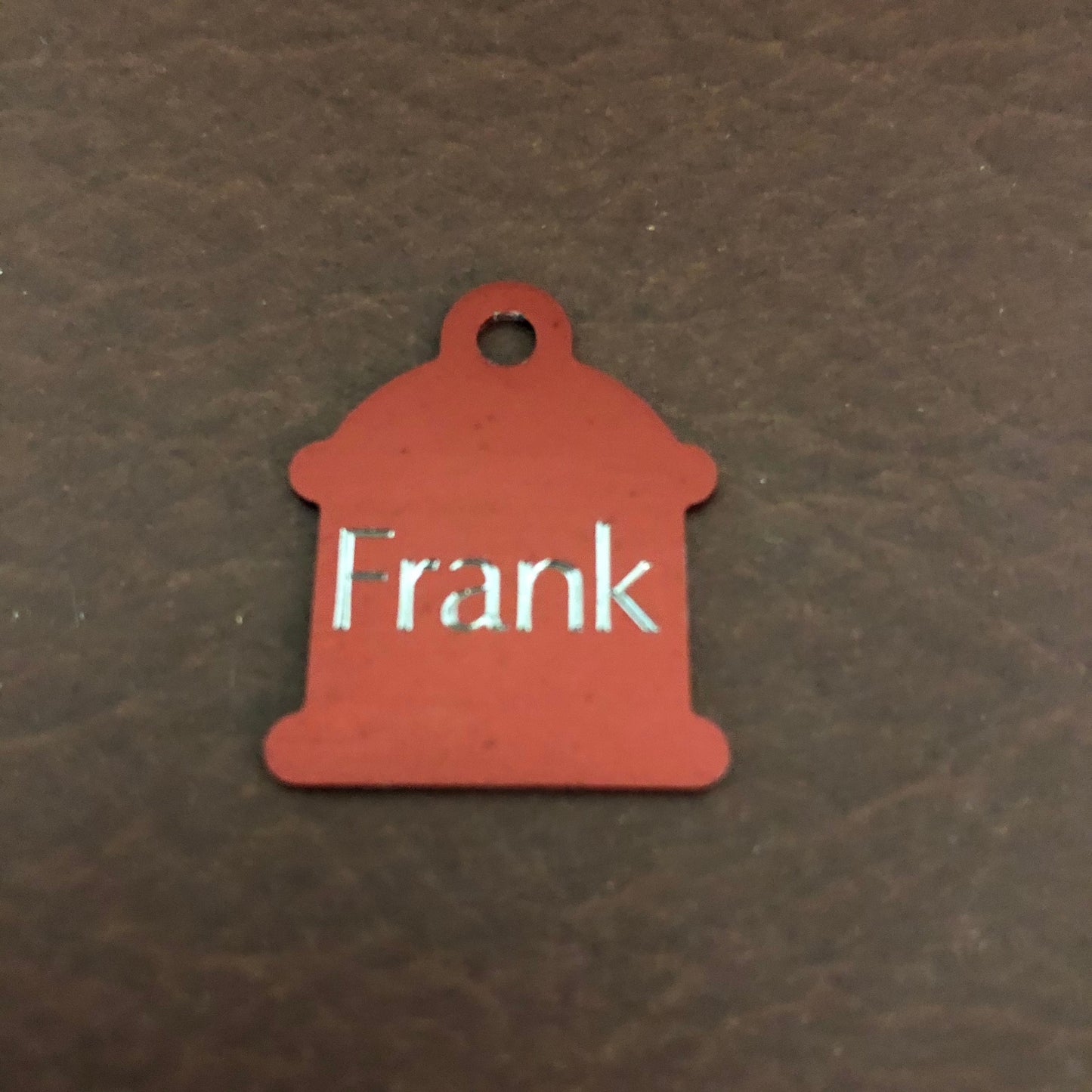 Small Fire Hydrant, Aluminum Tag, Personalized Diamond Engraved Available, in Gold Or Red, Puppy Tag, Cat Tag, Dog Tag, ID Tags, Pet Tags,