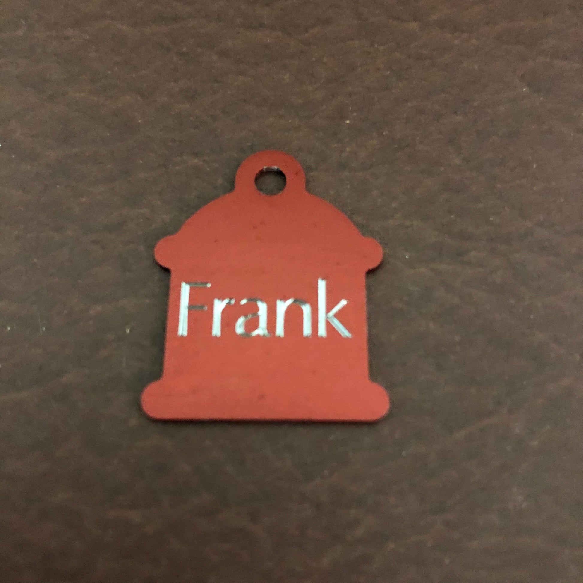 Small Fire Hydrant, Aluminum Tag, Personalized Diamond Engraved Available, in Gold Or Red, Puppy Tag, Cat Tag, Dog Tag, ID Tags, Pet Tags,