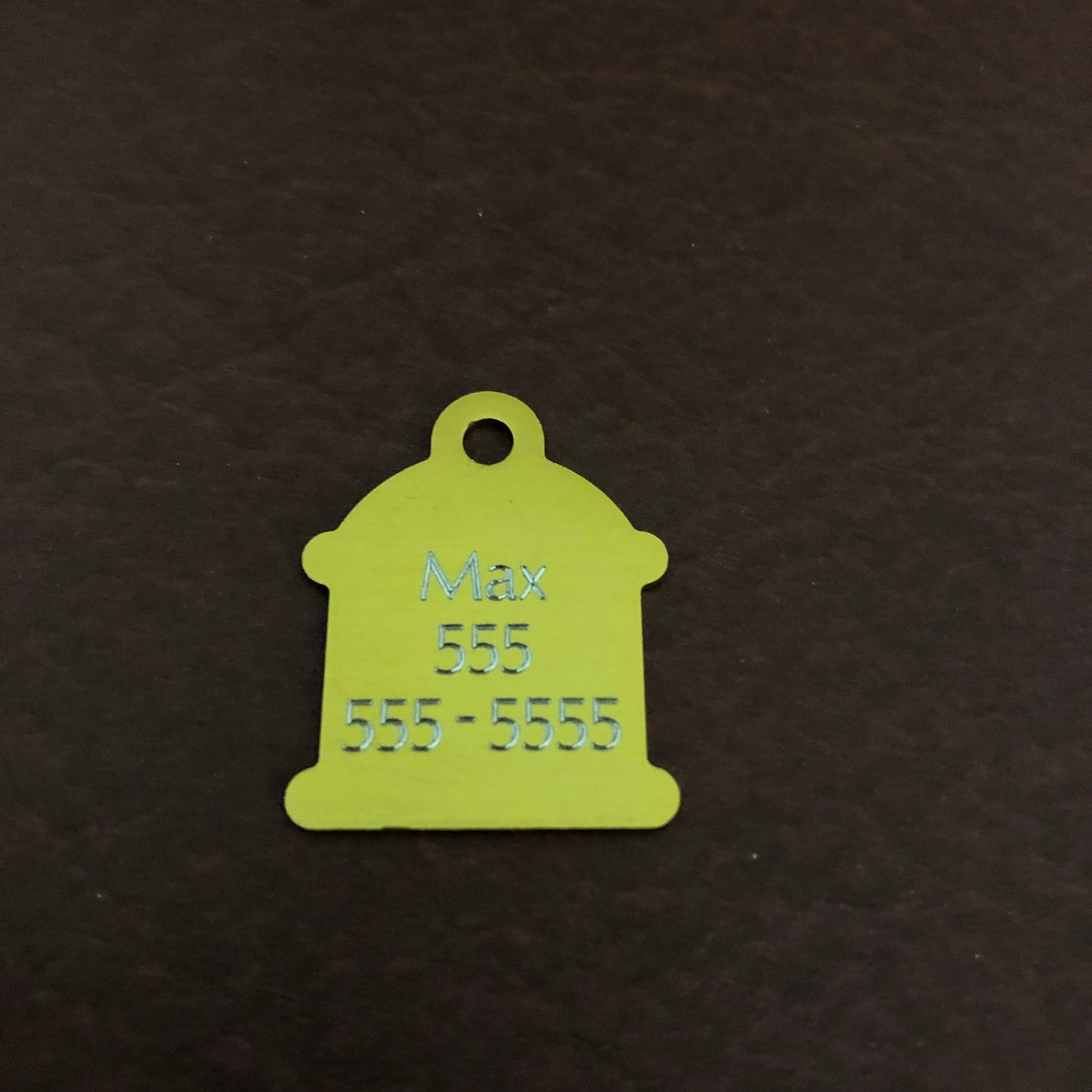 Small Fire Hydrant, Aluminum Tag, Personalized Diamond Engraved Available, in Gold Or Red, Puppy Tag, Cat Tag, Dog Tag, ID Tags, Pet Tags,
