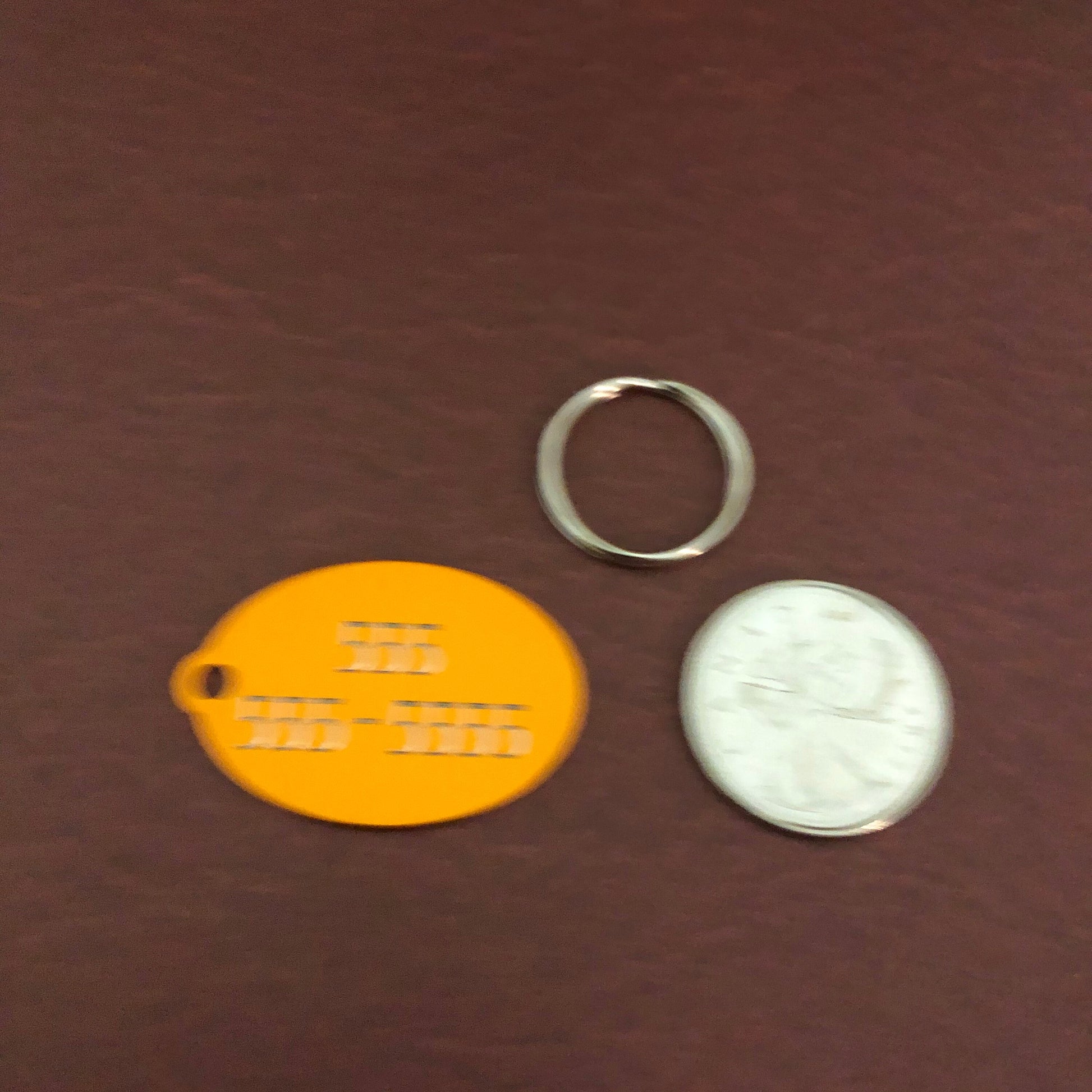 Large Orange Oval, Personalized Aluminum Tag, Diamond Engraved Dog Cat Tag ID Tag Kitty Tag Puppy Tag For Backpacks, Bags Collars Key Chains