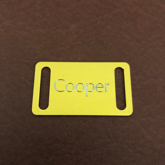 Small Collar, Aluminum Tag, Personalized Diamond Engraved, Available in Gold Or Black, Puppy Tag, Cat Tag, Dog Tag, ID Tag, tag for Collar