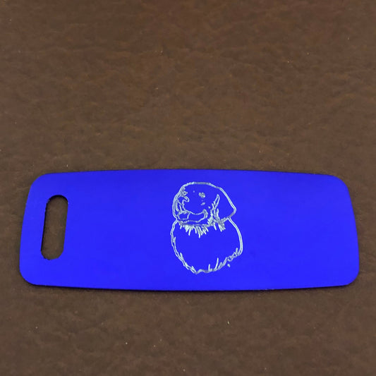 Dog, Aluminum Personalized Luggage Tag, Diamond Engraved, Perfect for Carry-on, Backpacks and Suitcases, CAEAPLT