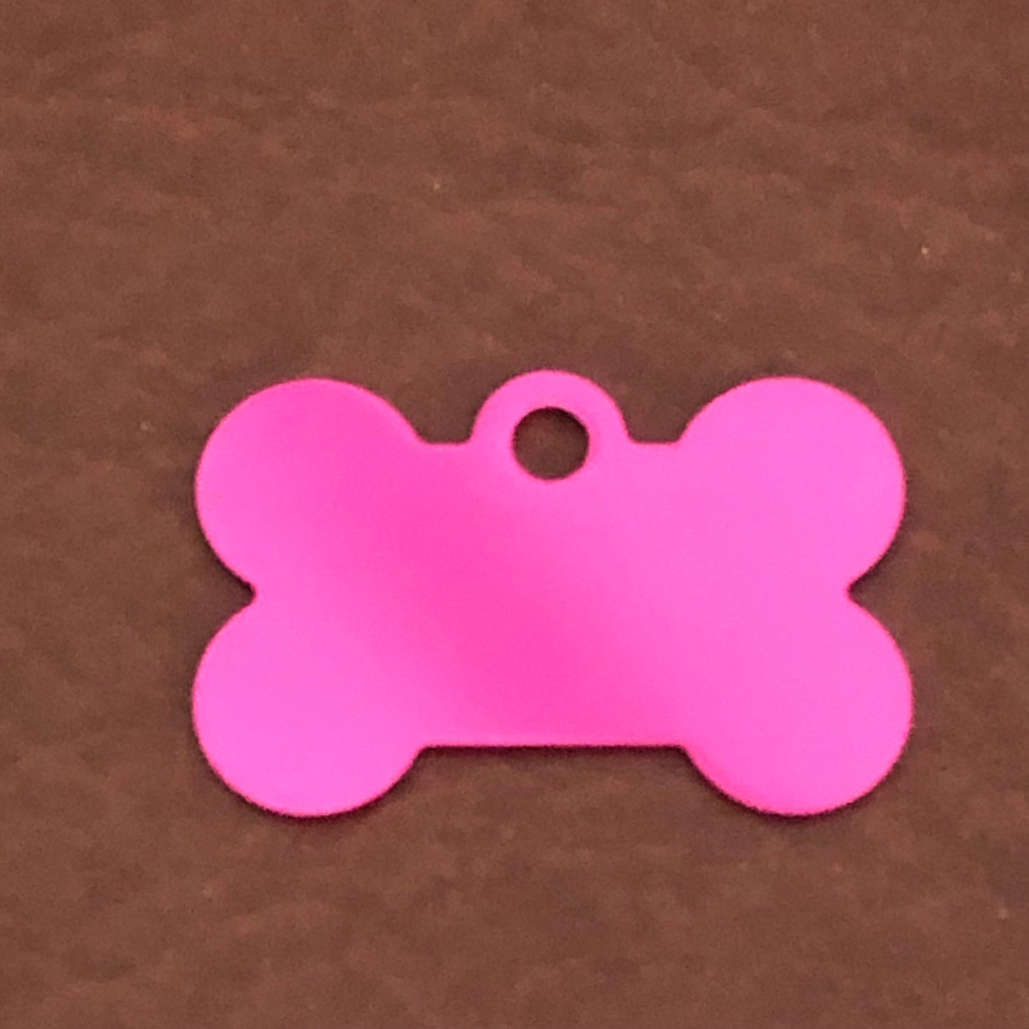 Princes Crown Design, Small Pink Bone, Personalized Aluminum Tag, Diamond Engraved, Dog Tag, Pet Tag, Puppy, ID Tags For Dog Collars, PCSPB