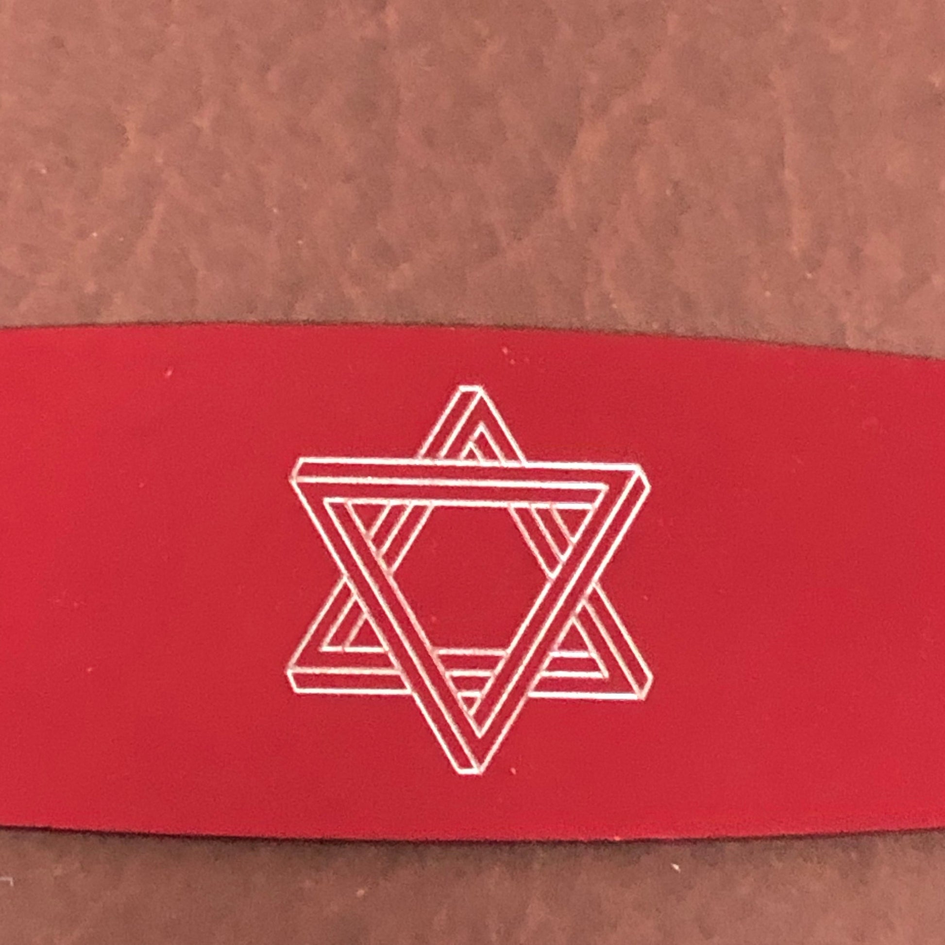 The Star of David, Magen David, Aluminum Personalized Red Luggage Tag, Diamond Engraved, Carry-on, Backpack, Suitcases CAdAPLT
