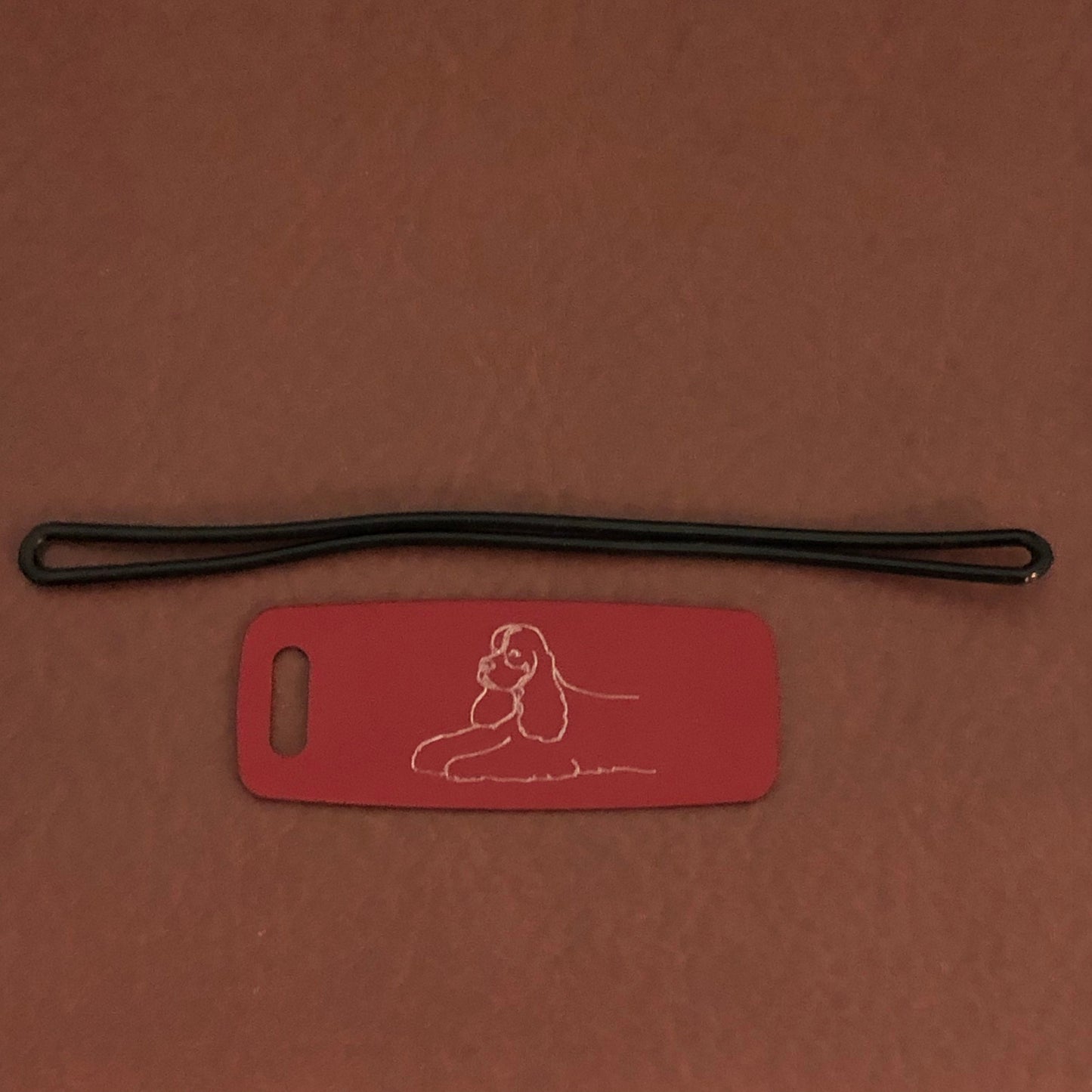 Cocker Spaniel Dog, Aluminum Personalized Luggage Tag, Diamond Engraved, Perfect for Carry-on, Backpacks and Suitcases, CABAPLT