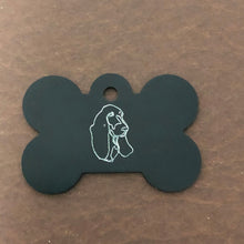 Load image into Gallery viewer, Dog, Large Bone Tag, Aluminum Personalized Diamond Engraved, Dog Tag, Pet Tag, ID Tags, For Dog Collar, Puppy Tag, CAWAPLBT