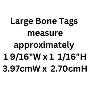 Cartoon Skull Pattern Design, Large Black Bone Personalized Aluminum Tag, Diamond Engraved, Dog Tag, ID Tag, Bone Tag, For Dog Collar, CSLBB