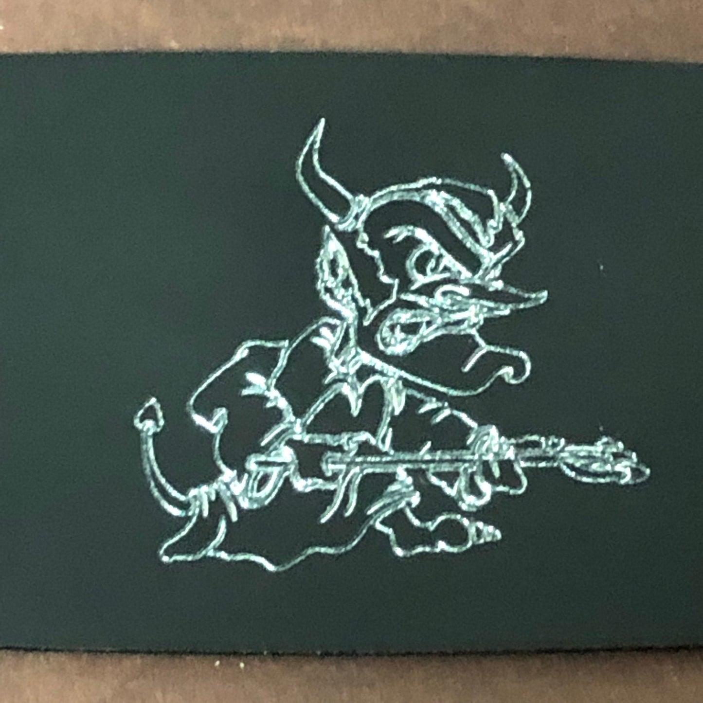 Devil Duck, Aluminum Personalized Luggage Tag, Diamond Engraved, Perfect for Carry-on, Backpacks and Suitcases CAoAPLT