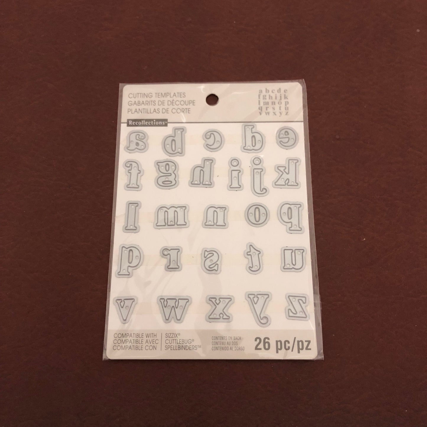 Recollections, 26 Piece Dies Set, Alphabet All Lower Case Unicase Letters for card making