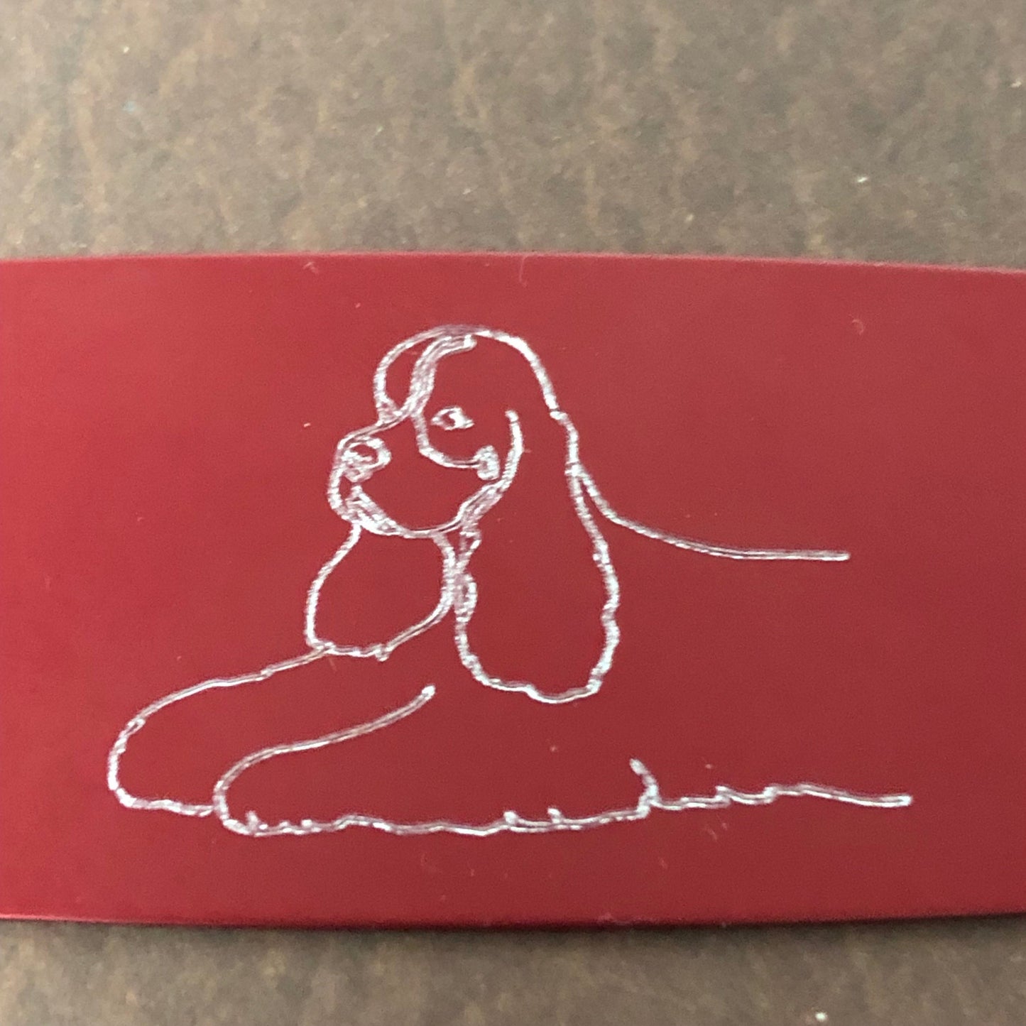 Cocker Spaniel Dog, Aluminum Personalized Luggage Tag, Diamond Engraved, Perfect for Carry-on, Backpacks and Suitcases, CABAPLT