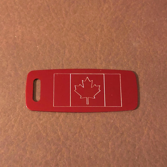 Canadian Flag, Aluminum Personalized Luggage Tag, Diamond Engraved, Perfect For Carry-on, Backpacks And Suitcases, CA2APLT2