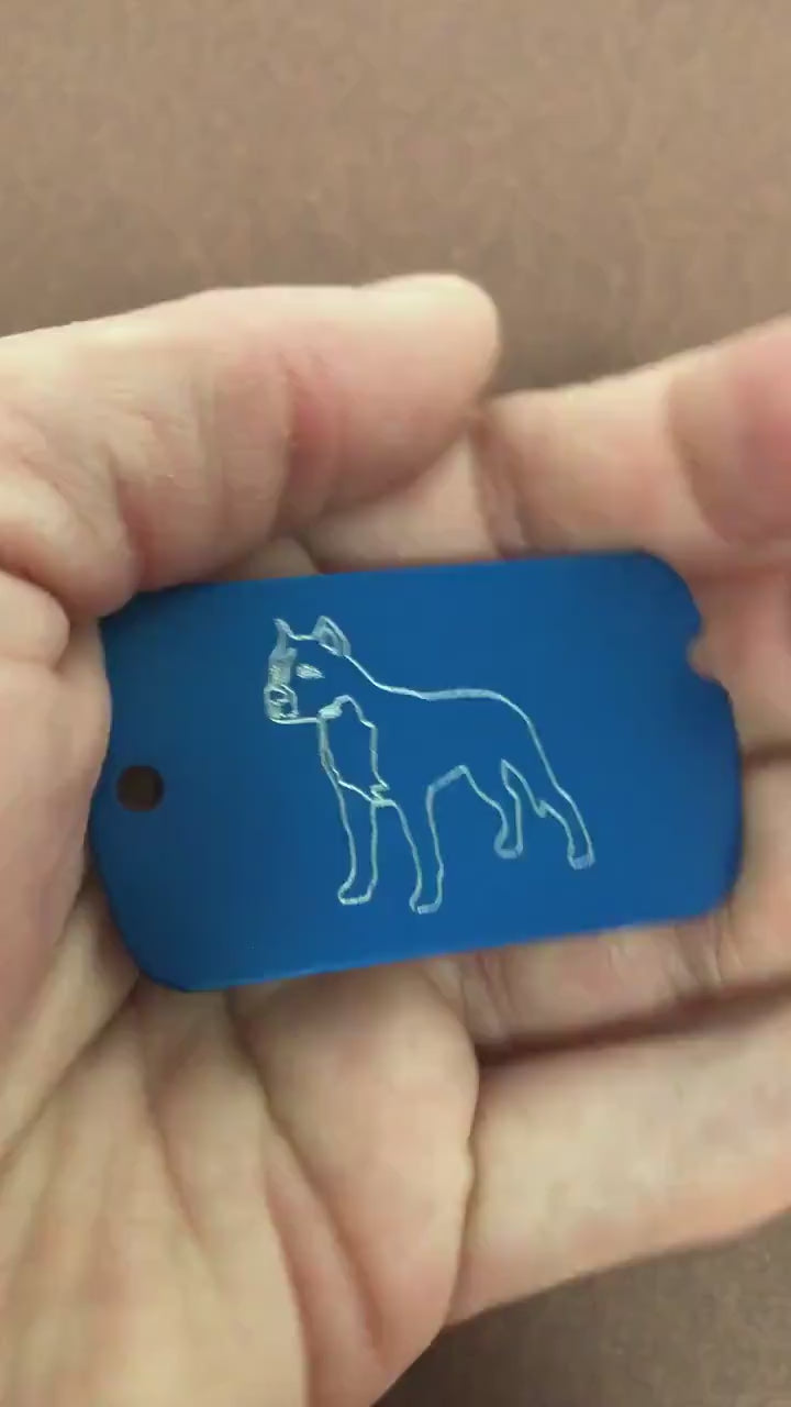 Dog, Personalized Aluminum Dog Tag, ID Tag Diamond Engraved, For Backpacks, Equipment Bags, Key Chains, Keychains, Suitcases, CAVAMI