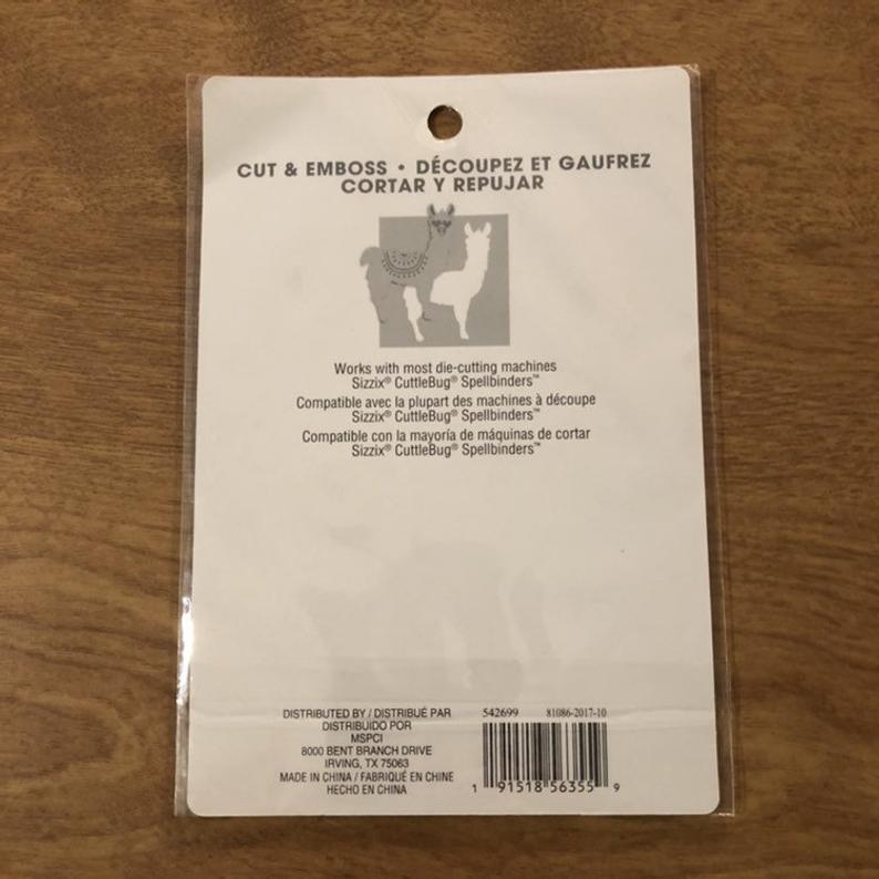 Llama No Drama Llama Party Time Recollections 7 Pieces Cut and Emboss Set 542699