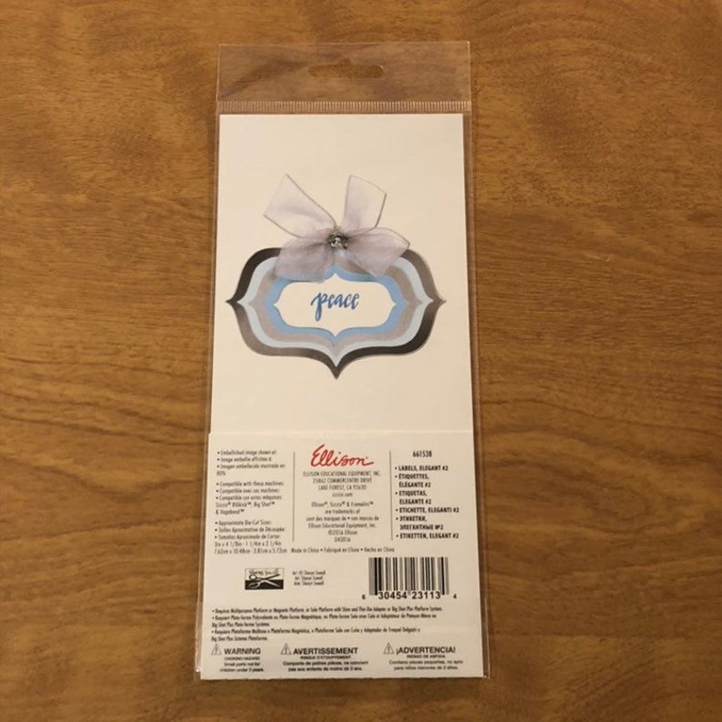 Labels Sizzix Framelits 5 Pieces Dies Set By Sharyn Sowell 661538