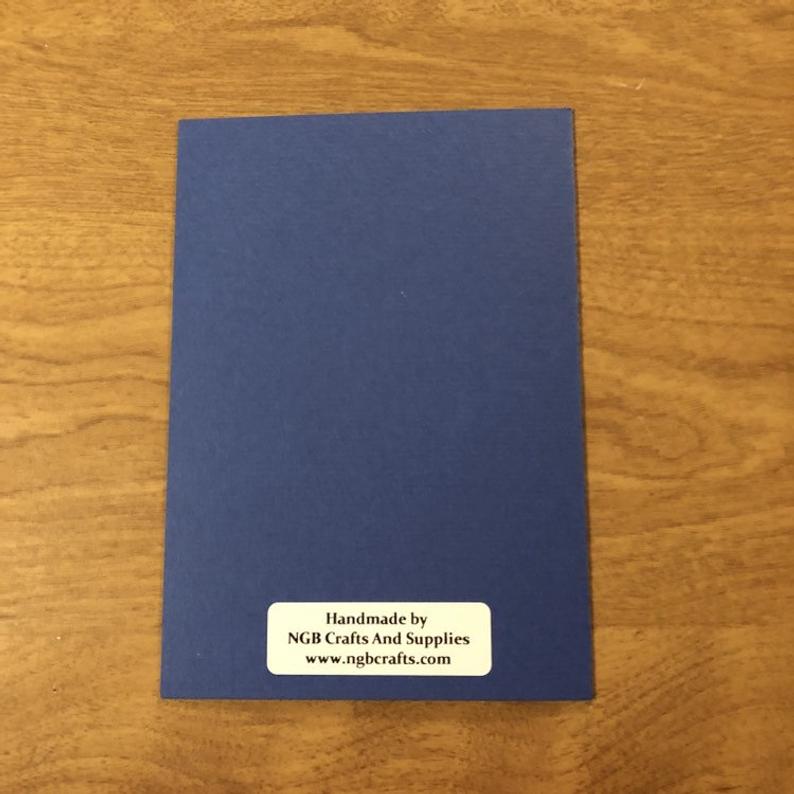 Blue Viel Gluck Elephant Deutsche Karten Handgemacht Elephant German Lots of Luck Card Handmade