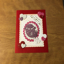 Load image into Gallery viewer, Red New Baby Congratulations Card Handmade