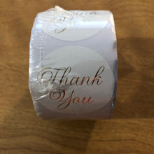 Load image into Gallery viewer, Metallic Gold Foil Thank You Stickers 100pk