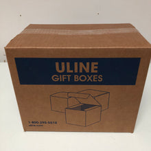 Load image into Gallery viewer, 5&quot; x 5&quot; x 3 1/2&quot; Kraft Pinstripe Gift Boxes 1 Box of 100