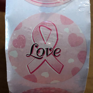 Breast Cancer Awareness Roll of 500 Stickers.