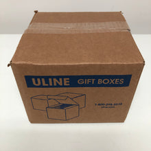 Load image into Gallery viewer, 3 x 3 x 2&quot;, Kraft Pinstripe Gift Boxes. 1 Box of 100