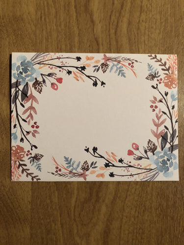 Flowers Blank Cards and Envelopes 6 Pack