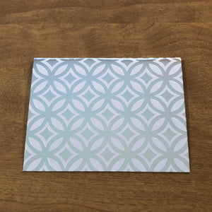 Silver Foil Blank Cards and Envelopes 6 Pack