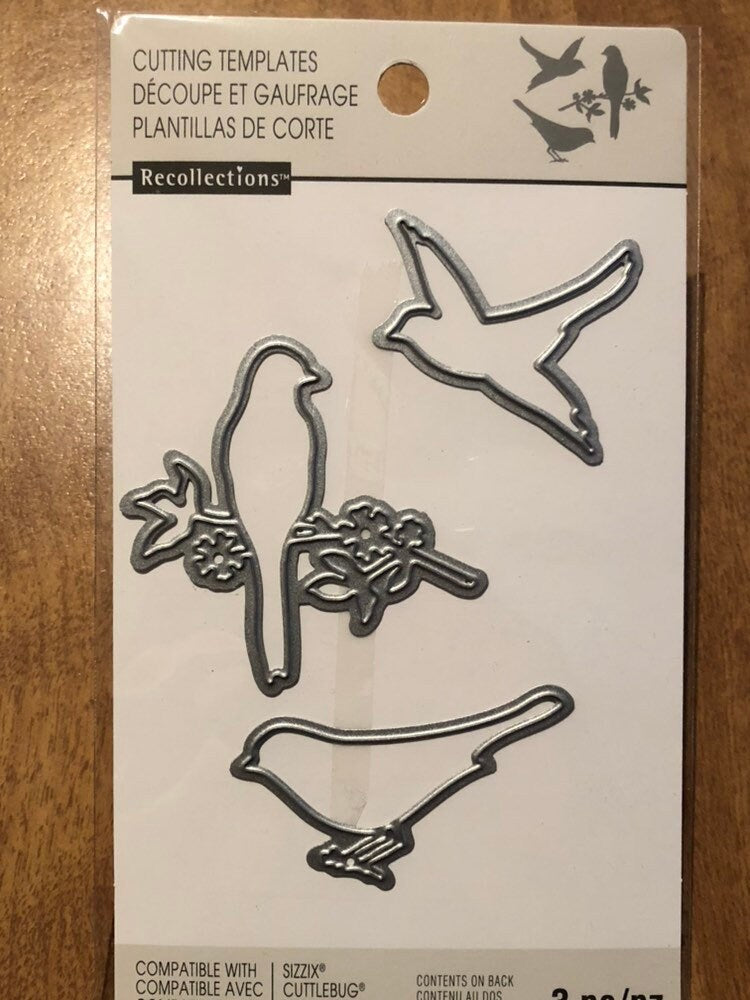 Recollections Bird Cutting Template Dies 3 Pieces