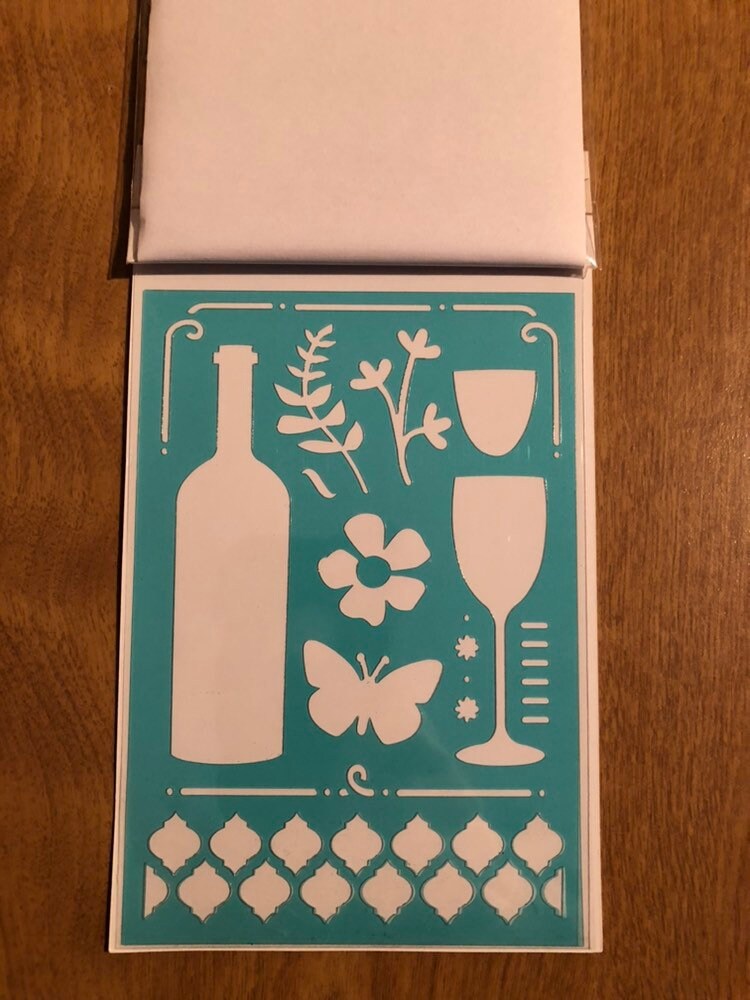 Recollections 21 Piece Backyard Table Clear Stamp and Stencil Kit