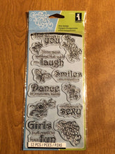 Load image into Gallery viewer, Inkadinkado Thoughts For The Day 12 Pieces Clear Stamps set 60-30062