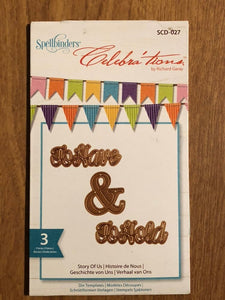 Spellbinders To Have & To Hold Celebra'tions By Richard Garay 3 Pieces Dies Set SCD-027