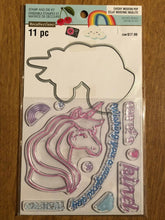 Load image into Gallery viewer, Recollections 11 Piece Cheeky Modern Pop Unicorn Clear Stamp and Die Kit