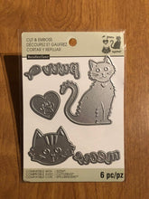 Load image into Gallery viewer, Recollections Cat 6 Piece Cut and Emboss Die Set