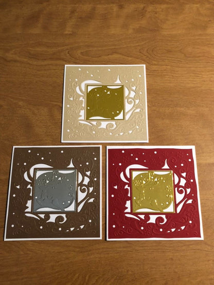 Set of Three Handmade Deer Christmas Cards
