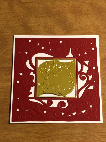 Set of Three Handmade Deer Christmas Cards