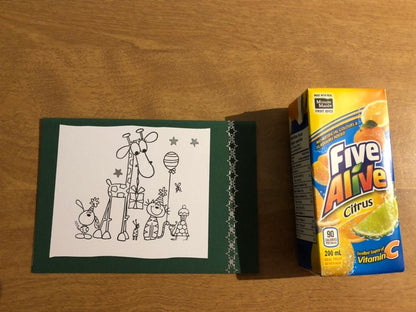 Giraffe and Friends Handmade Greeting Card