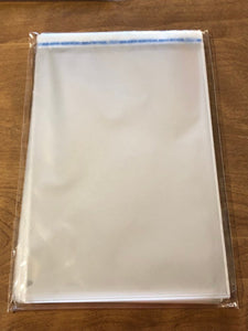 7" x 10" or 18 cm x 25 cm Crystal Clear Resealable Polypropylene Bags 100 in a Package