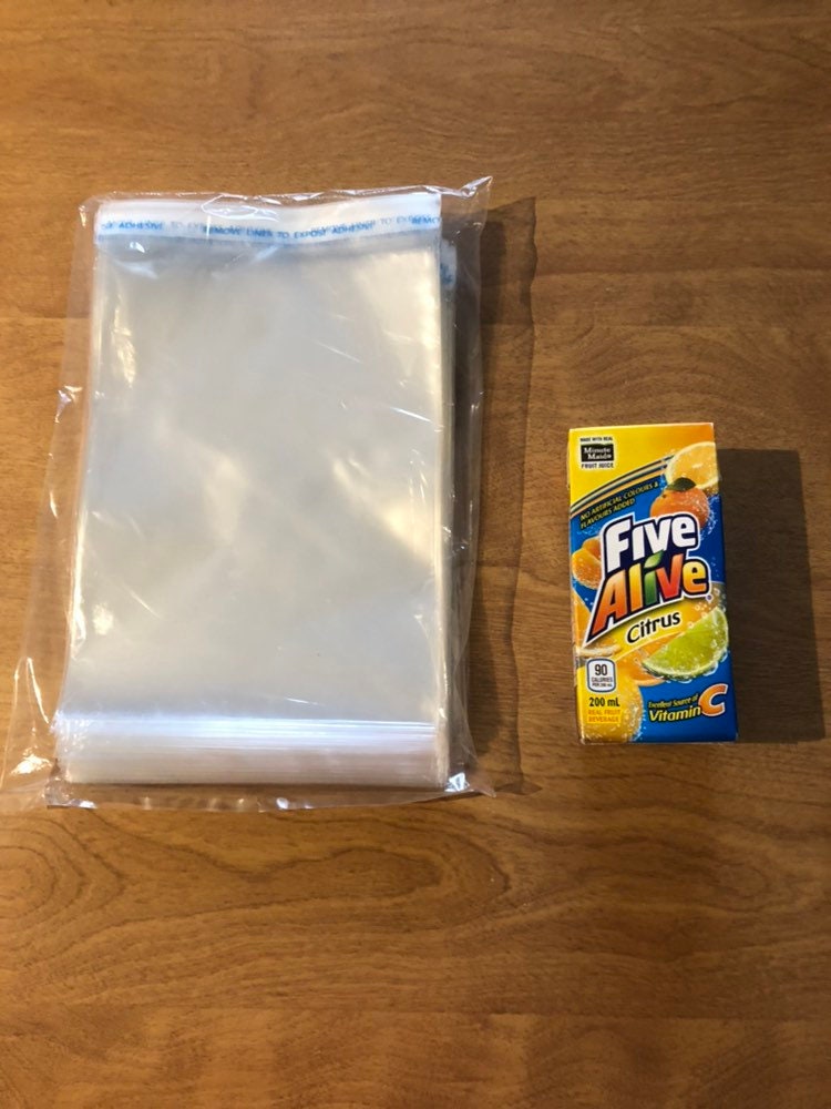 5 1⁄4" x 7 1⁄4" or 13 cm x 18 cm Crystal Clear Resealable Polypropylene Bags - 100 Bags