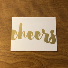 Load image into Gallery viewer, Cheers Gold Foil Blank Card 5 Pack