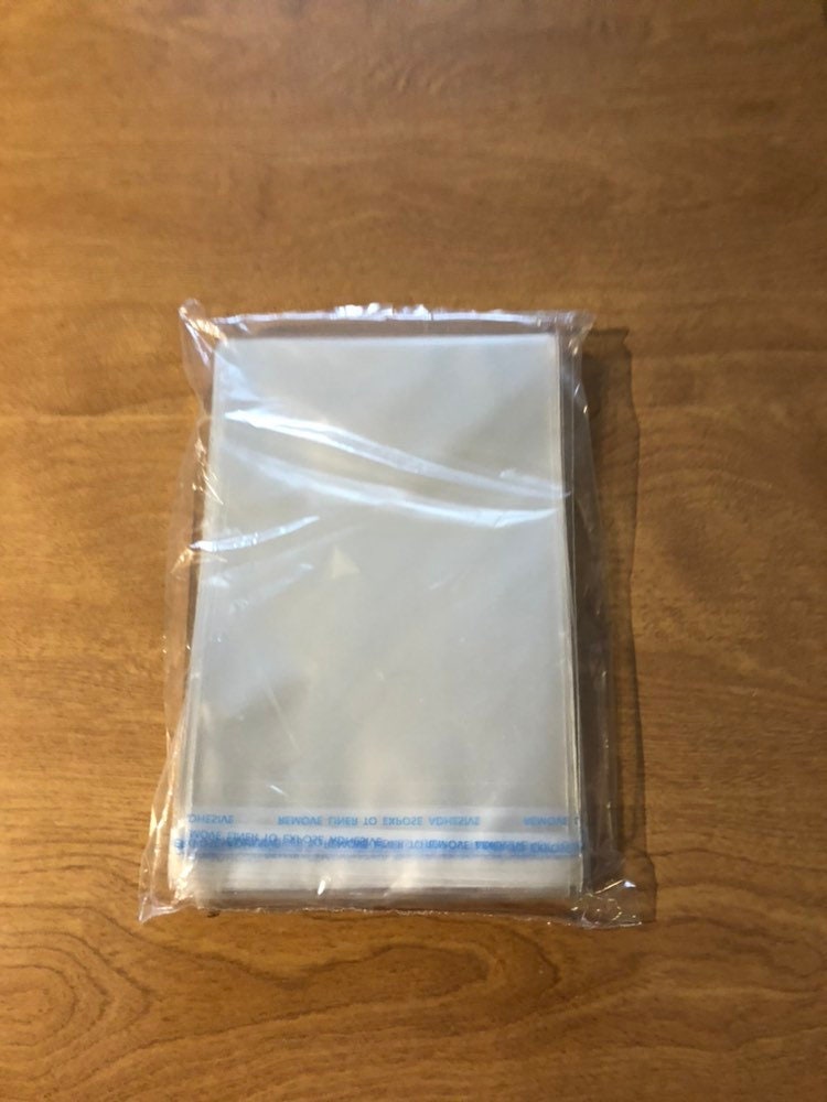 5 1⁄4" x 7 1⁄4" or 13 cm x 18 cm Crystal Clear Resealable Polypropylene Bags - 100 Bags
