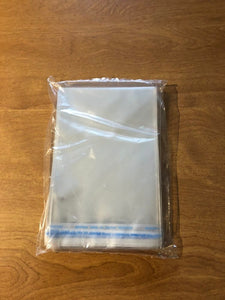 5 1⁄4" x 7 1⁄4" or 13 cm x 18 cm Crystal Clear Resealable Polypropylene Bags - 100 Bags