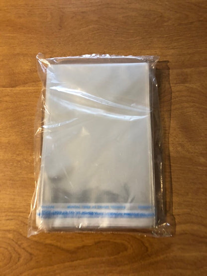 5 1⁄4" x 7 1⁄4" or 13 cm x 18 cm Crystal Clear Resealable Polypropylene Bags - 100 Bags