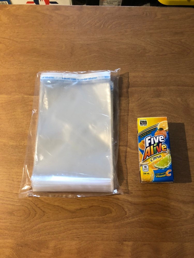 5 1⁄4" x 7 1⁄4" or 13 cm x 18 cm Crystal Clear Resealable Polypropylene Bags - 100 Bags