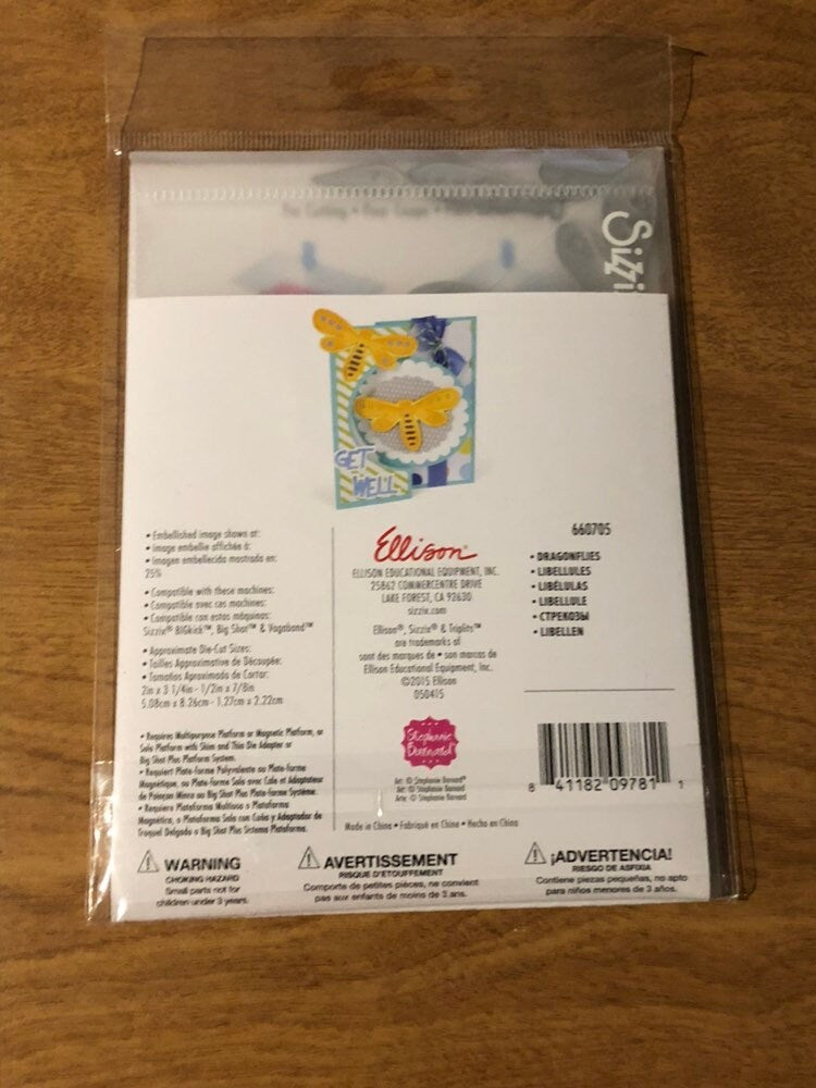 Sizzix Triplits Dragonflies Dies By Stephanie Barnard 660705
